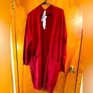 Ladies “COZY COLLECTION” long sleeve, knee length sweater